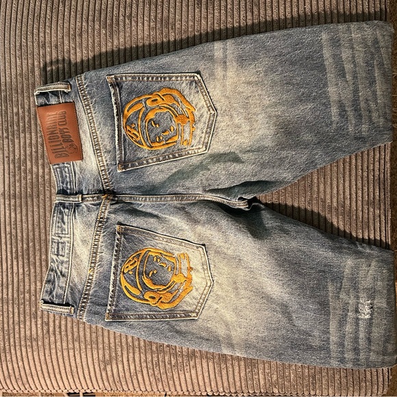 Men's Bullionaire Boys Club Distressed Patchwork Jeans - Picture 3 of 5